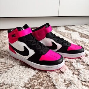 Nike Kids' Black, White, and Pink Sneakers